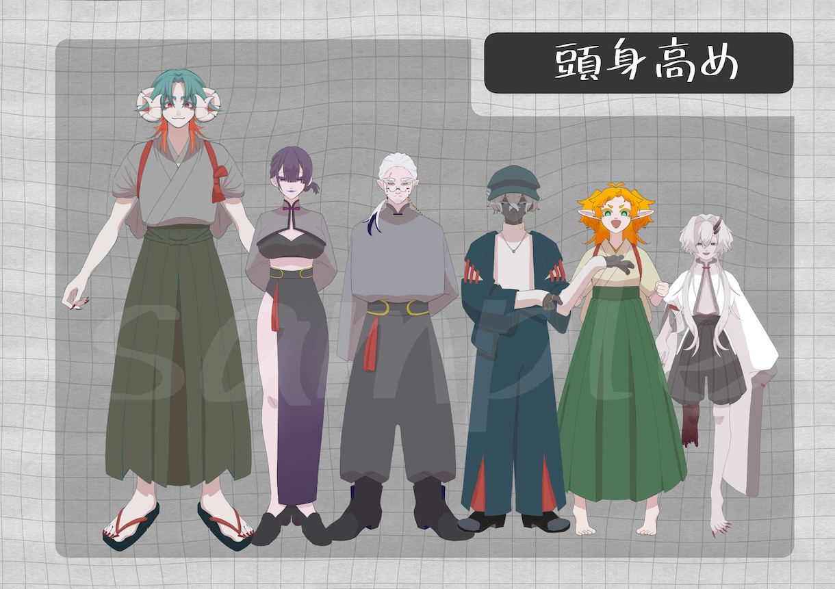 TRPG・ゲームの立ち絵作成します シンプルでかわいい子を描きます イメージ3