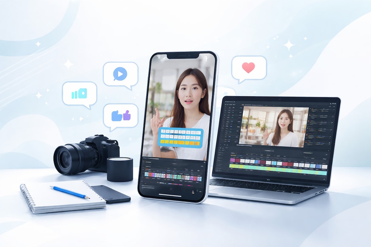編集＋台本セットで“離脱しない動画”にします 編集＋台本で“離脱しない30秒ショート”制作 イメージ1