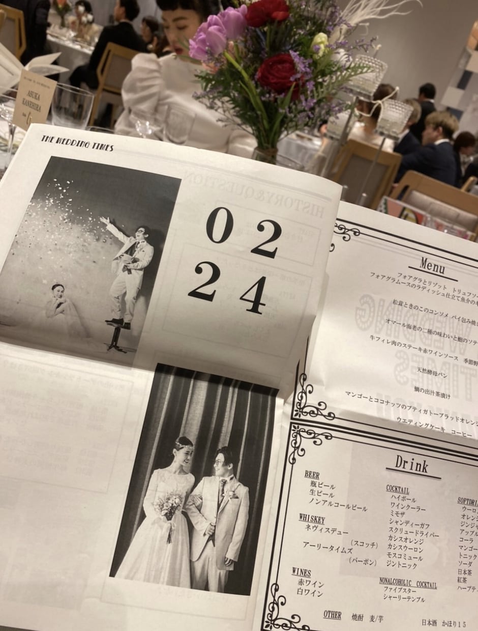 結婚式でのオリジナルペーパーアイテム作成します 海外風ウェディング新聞〜THE WEDDING TIMES〜 イメージ4