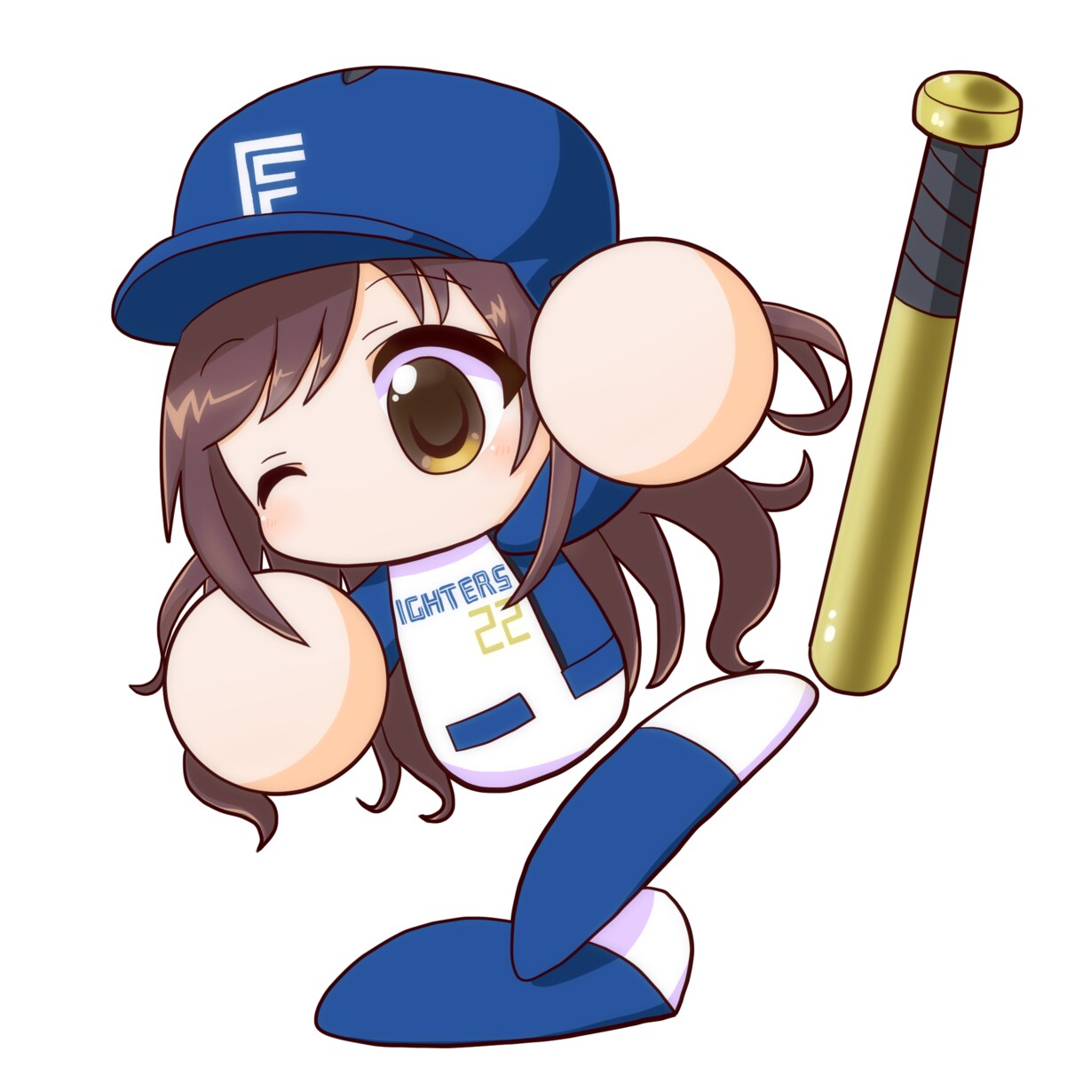 パワ体、パワプロ風のキャラクターイラスト描きます 動画やサムネイルにも使えるパワプロ風イラストお描きします！ イメージ9