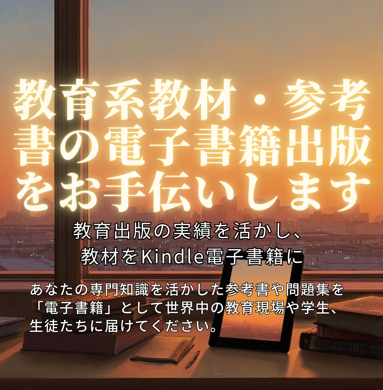 教育系教材・参考書の電子書籍出版をお手伝いします 教育出版の実績を活かし、あなたの教材をKindle電子書籍に イメージ1