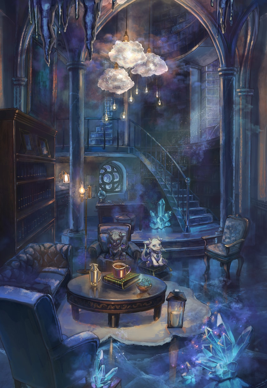 ファンタジー背景画魔法の世界観を描きます 絵本や動画の背景画、夢の光景の具現化などにご利用ください イメージ1