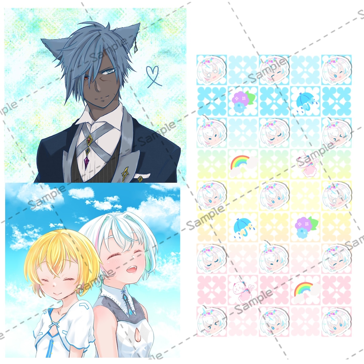 イラスト作成いたします 立ち絵・1枚絵・ファンアート・マスコット・素材 イメージ6