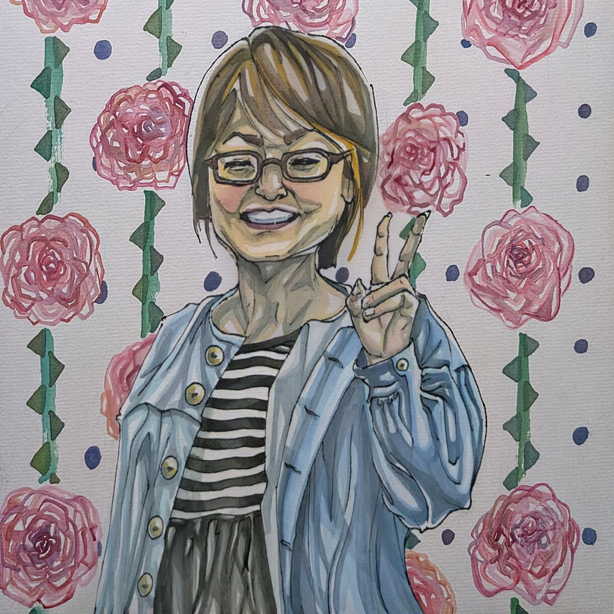 すべて手描き！　オリジナルの似顔絵を作成します 写真では表現できない特徴を捉えた優しい作風で似顔絵を描きます イメージ2