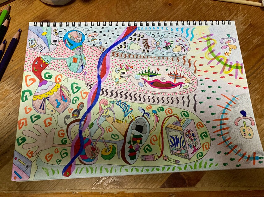 スクラッチアート、自分で想像したイラストを描きます 模写、スクラッチアート、自分で想像したイラストを描きます。 イメージ5