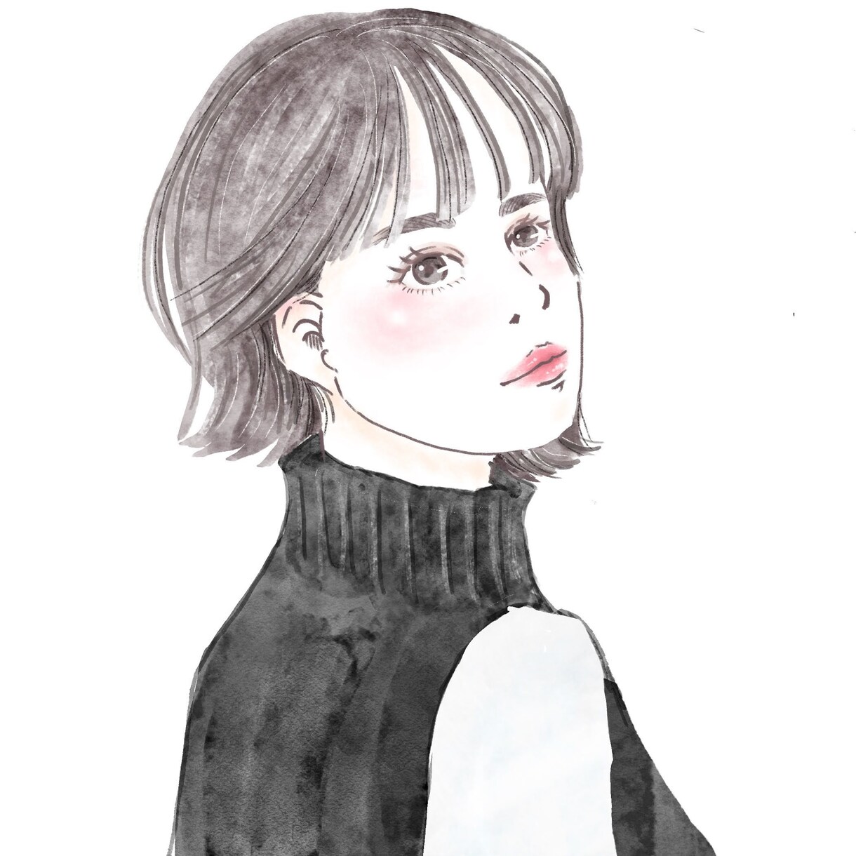 お洒落な手描き風なイラスト描きます 透明感があるお洒落で可愛い似顔絵描きます イメージ3