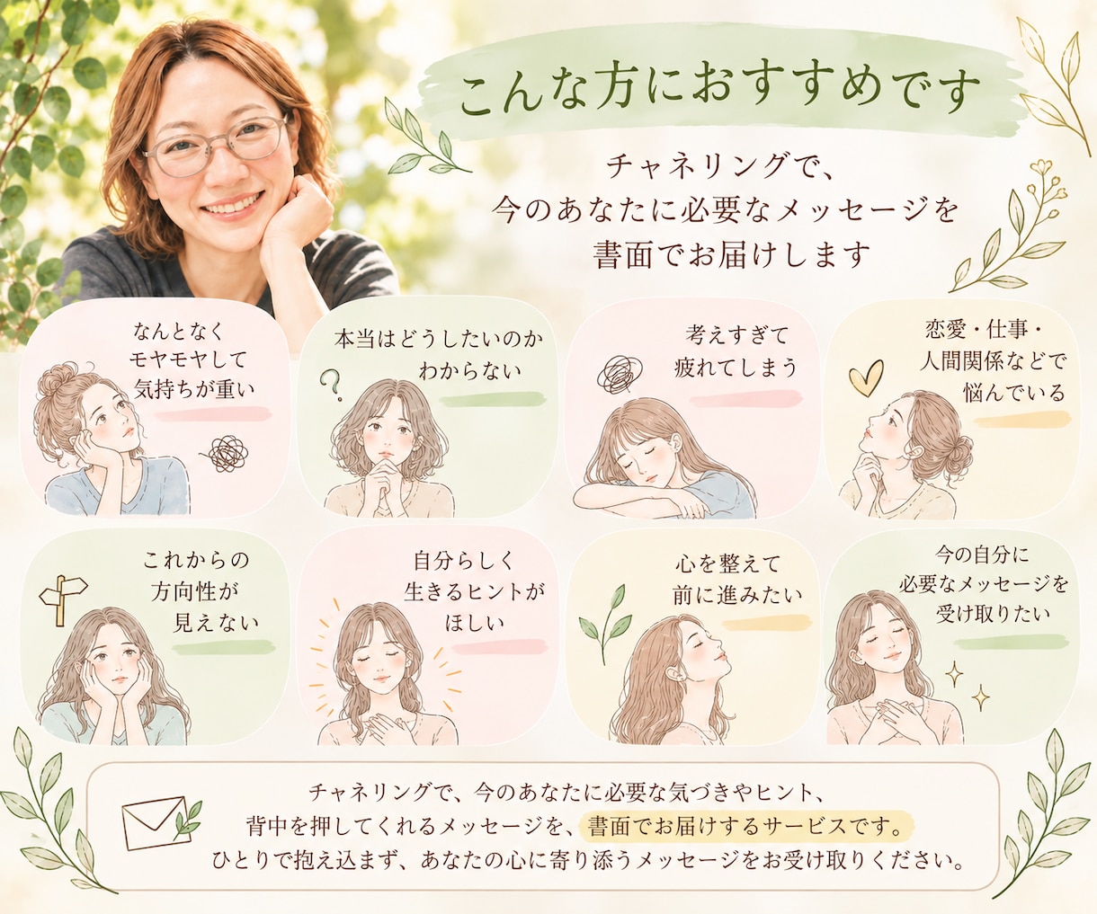 最短即日｜今あなたに必要な言葉をチャネリングします モヤモヤの奥にある『本当はどうしたい？』を読み解きます。 イメージ2