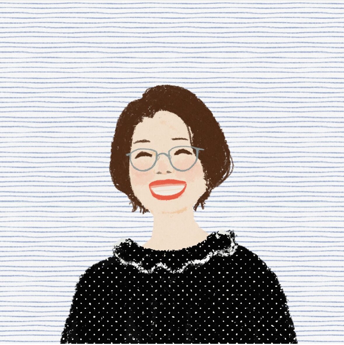 SNSのアイコン作成します シンプルなクレヨン画で暖かい風合いの似顔絵 イメージ1