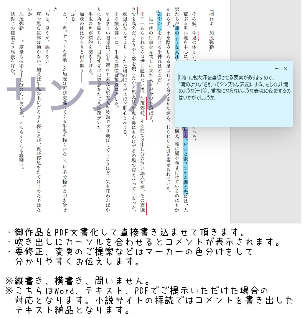 書籍化経験のあるライターが執筆のお手伝いをします ジャンルは何でもOK！　ライターの添削はいかがですか？ イメージ2