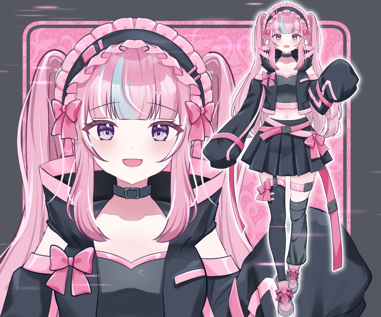 最短翌日！IRIAM◎サイバー衣装の立ち絵描きます 配信で使える全身立ち絵！新衣装やデビューイラストに♡ イメージ6