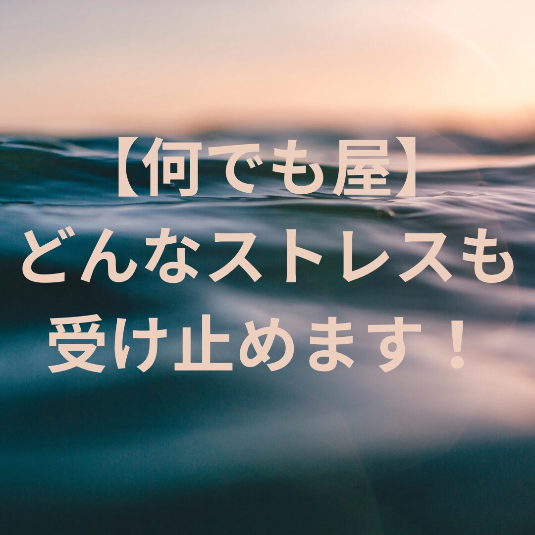 何でも屋！ストレス受け止めます 〜ストレス発散に付き合わせて下さい〜 イメージ1