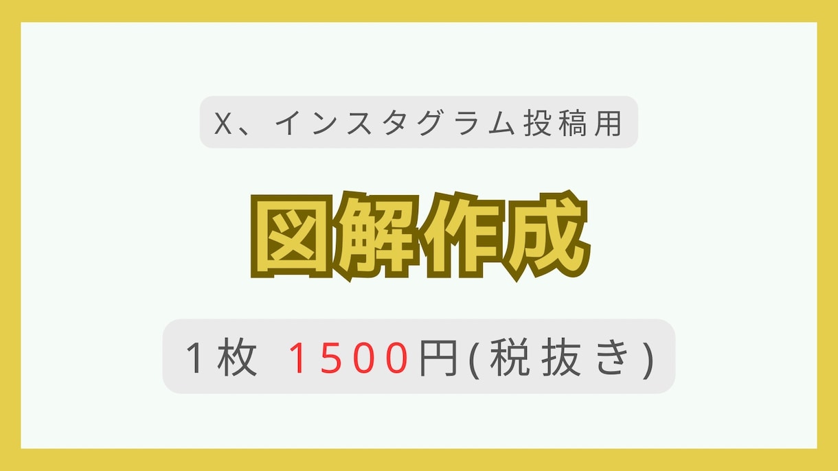 X・Instagram用の図解を作ります 【限定3名様モニター価格】伸びる投稿を目指したい方へ イメージ1