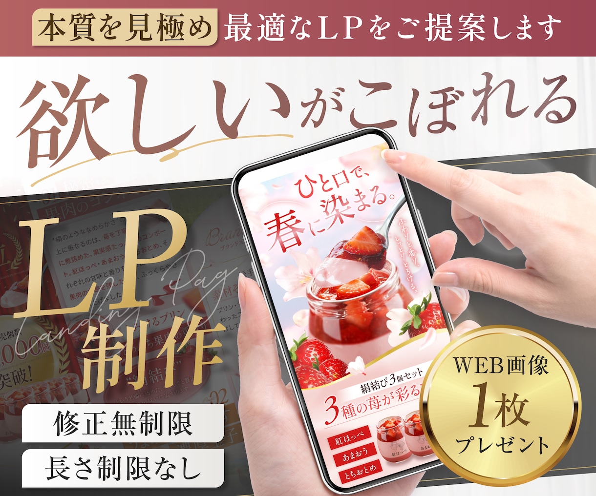3名様限定！思わず欲しくなるLPを制作しますます 競合・ターゲット・購入者心理を分析し、感情を動かす構成を設計 イメージ1