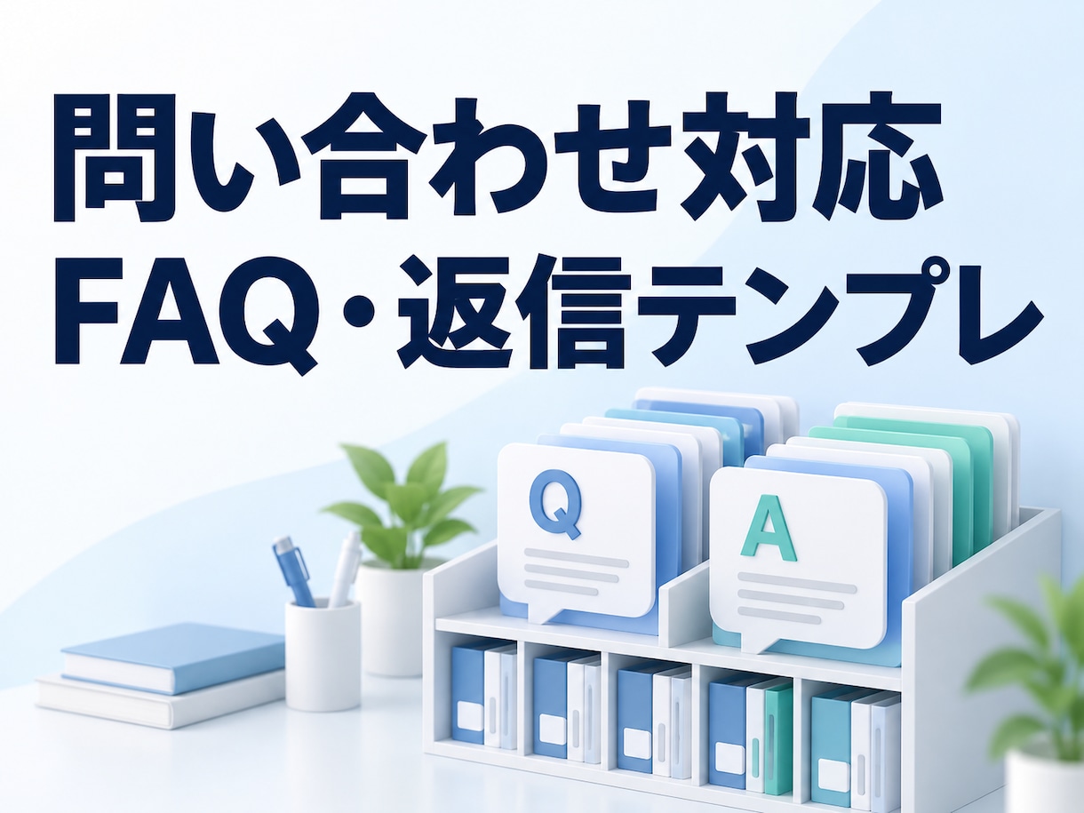 FAQ20件と返信文10件を作ります 資料の根拠付きで問い合わせ対応を標準化 イメージ1