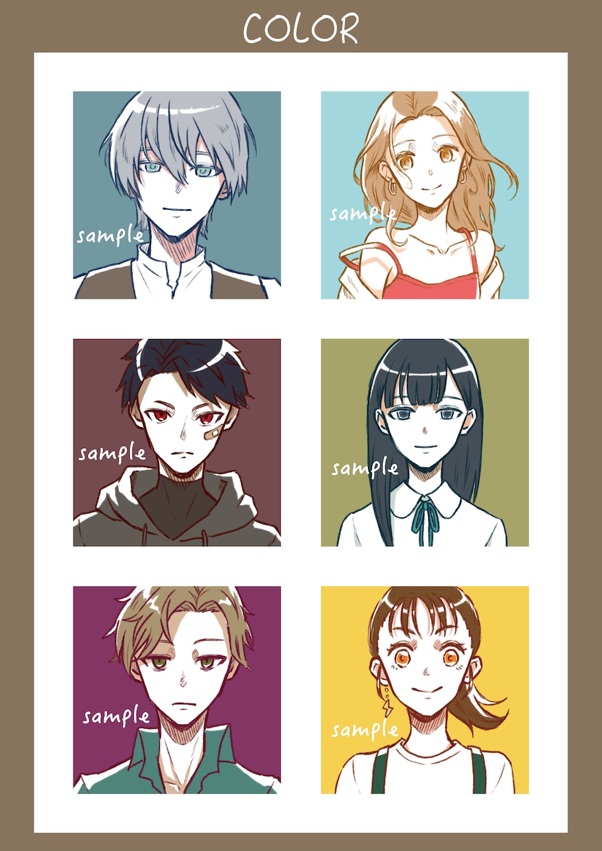 アイコンイラストを描きます 線画を活かしてかっこ可愛く仕上げます イメージ2