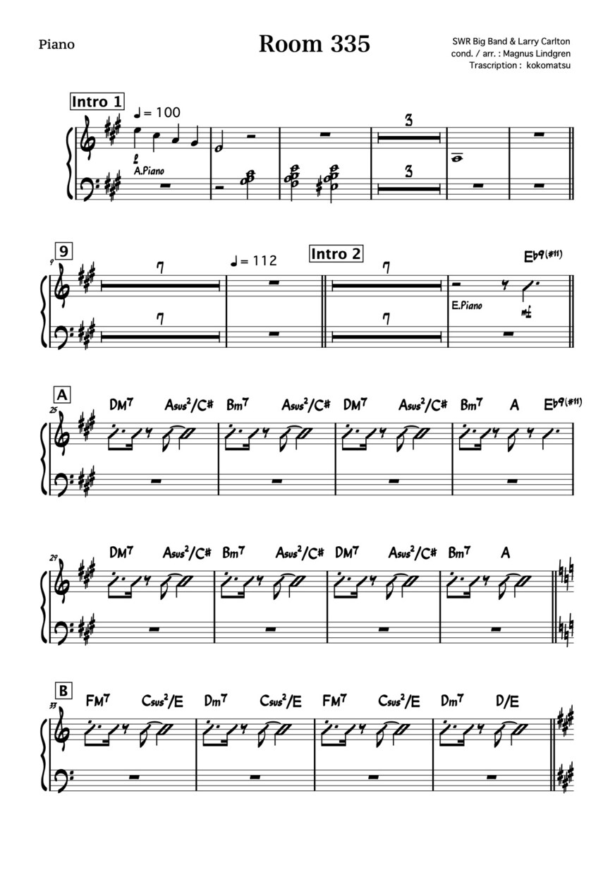 楽譜作成・アレンジ・採譜します Bigbandや小編成アンサンブルなど、何でもお任せ下さい！ イメージ4