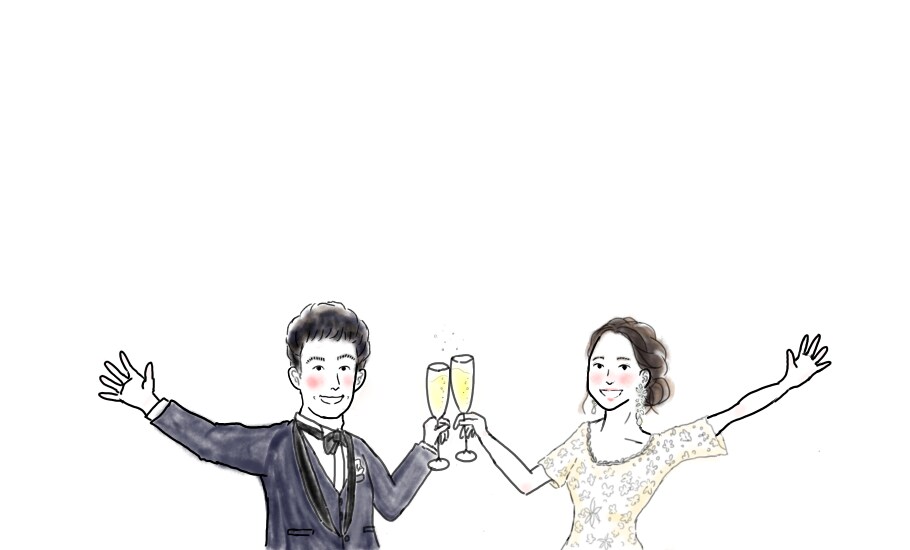 一生思い出に残る結婚式のウェルカムボード描きます シンプルで温かみのあるイラストでゲストを笑顔に！ イメージ6