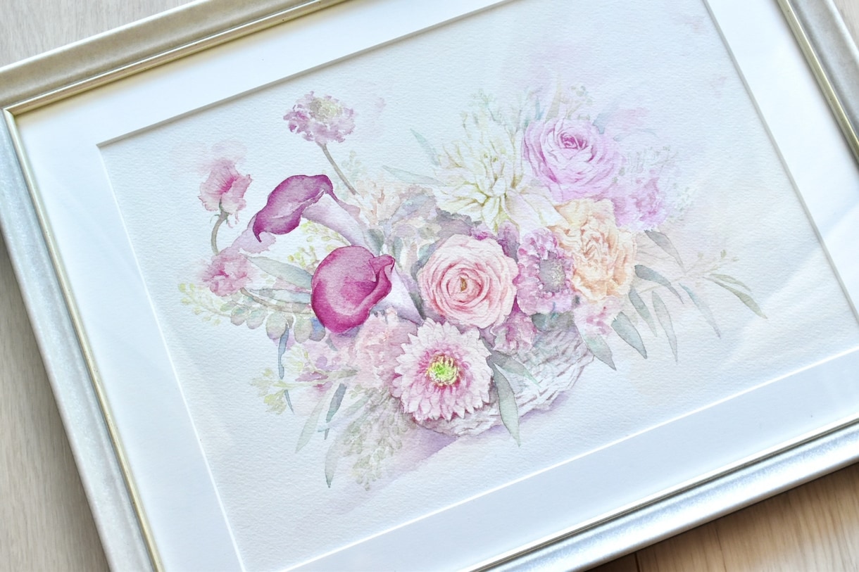 あなたの大切なお花を水彩画で絵にさせていただきます 思い出に残したいお花を、心を込めて描かせていただきます イメージ2