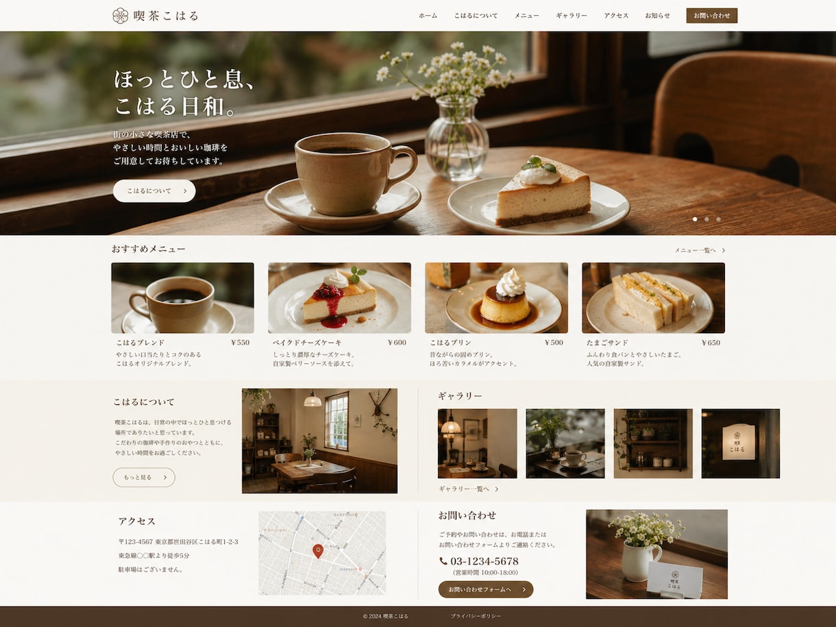 一人社長・小さなお店向けHPを制作します 文章整理からGoogleマップ設置まで一括対応します イメージ9
