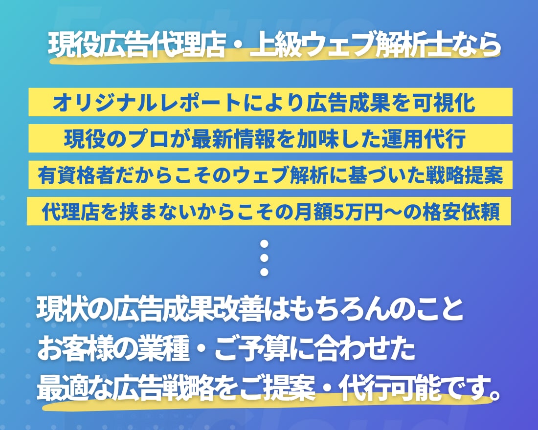 現役プロがSNS(Meta)広告を運用します ≪実績200社以上≫上級ウェブ解析士-現役広告代理店の責任者 イメージ3