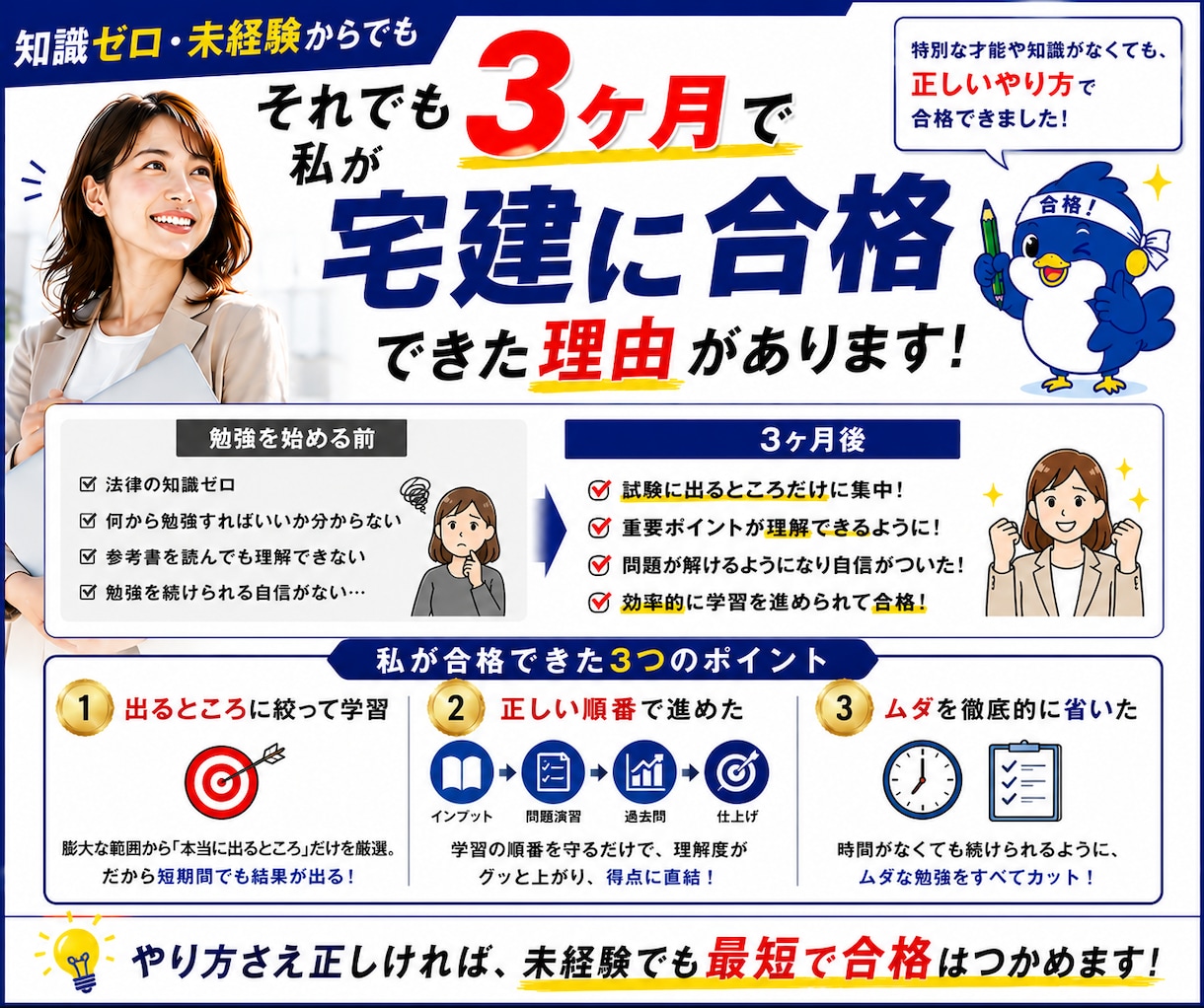 不動産ド素人が3ヶ月で宅建一発合格！勉強法教えます 宅建合格のカギは知識量じゃなく勉強法です！ イメージ4