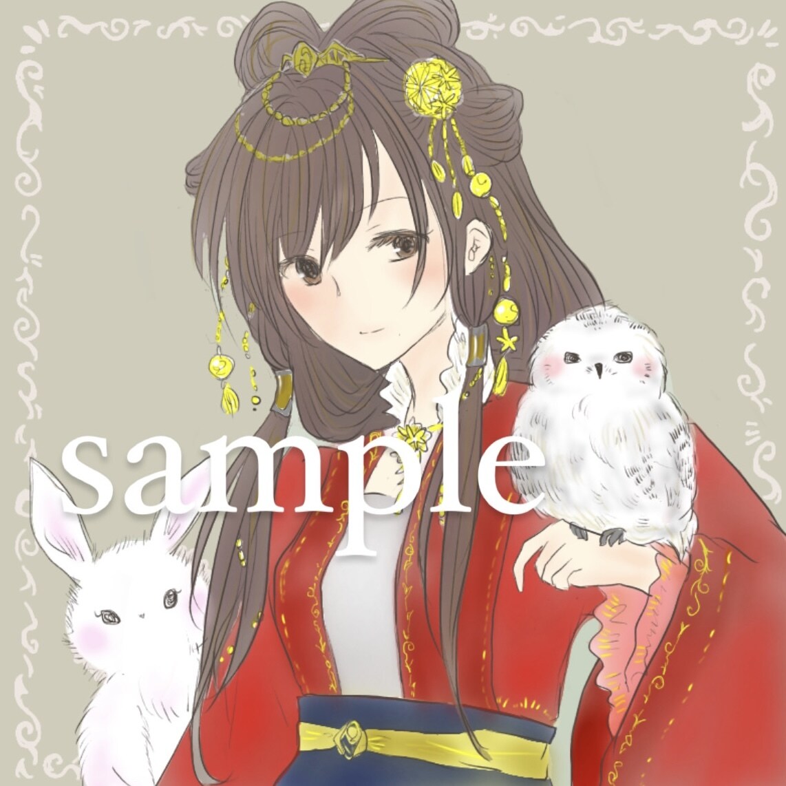 優しい女の子＊SNS用イラスト・アイコン描きます 商用利用可能！ブログやInstagramなどにも◎ イメージ5