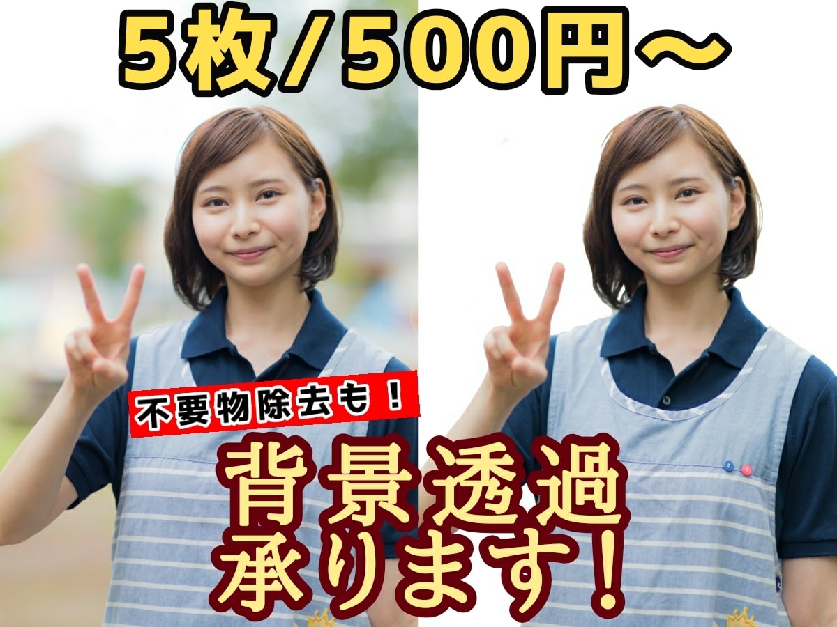 即日可能！画像白抜き・背景切り抜きます 即日対応！細かな部分まで丁寧に切り抜き！ イメージ1