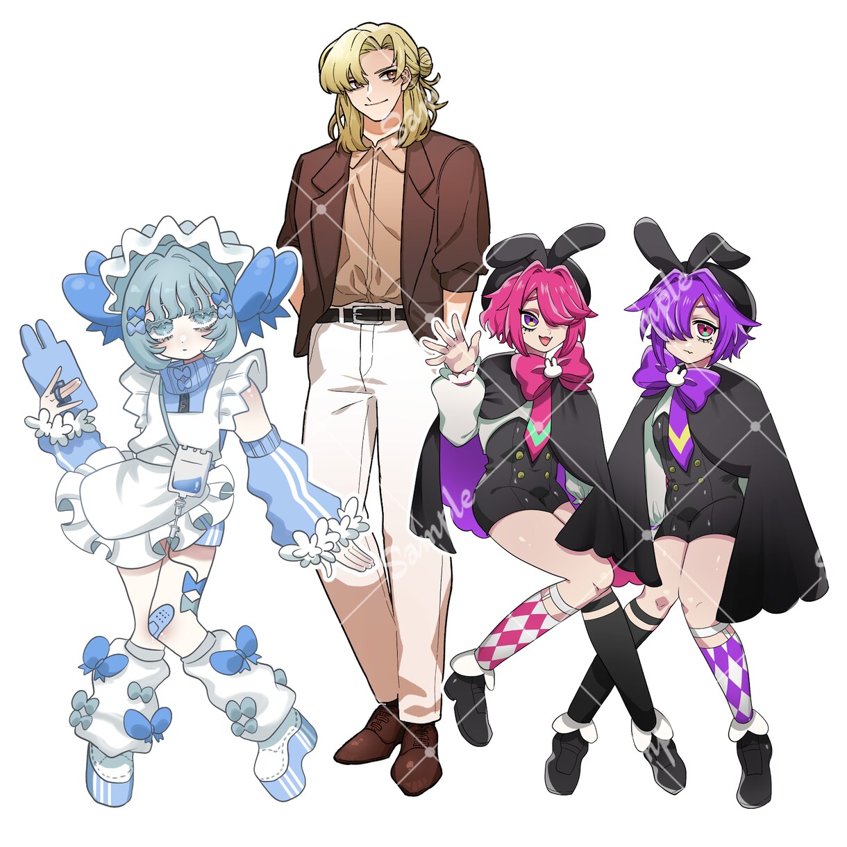 絵柄寄せ可能！簡易立ち絵制作致します お求めやすい価格の立ち絵！TRPG/配信/ゲーム/グッズ イメージ3