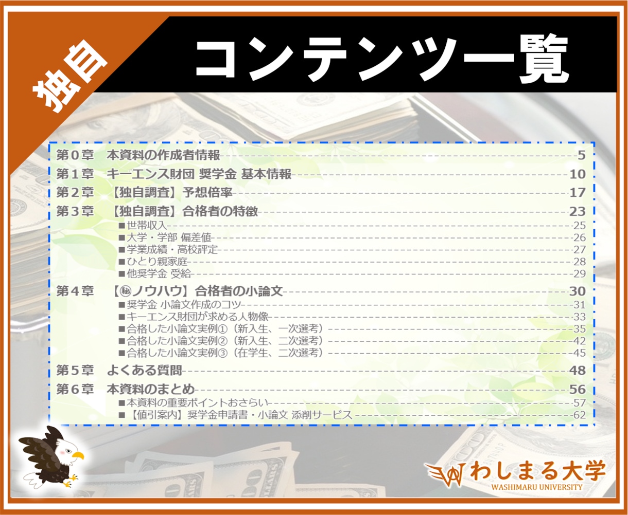 キーエンス奨学金の合格小論文・調査倍率を教えます 合格者多数！大人気 民間給付奨学金の攻略ノウハウを徹底解説！ イメージ2