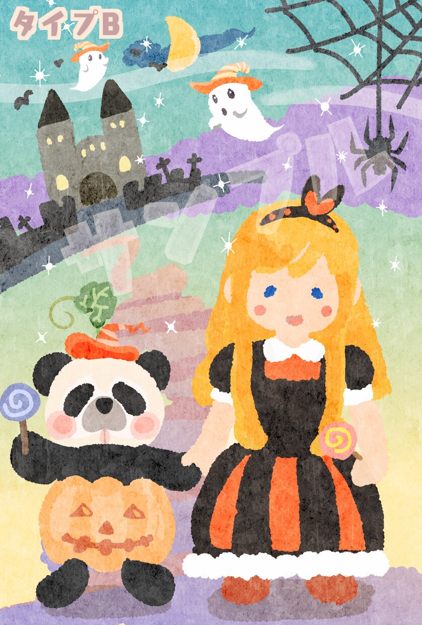 絵本風・和風のはがきのイラスト(和紙風)承ります 初めての方でも安心!無制限修正対応★ イメージ3