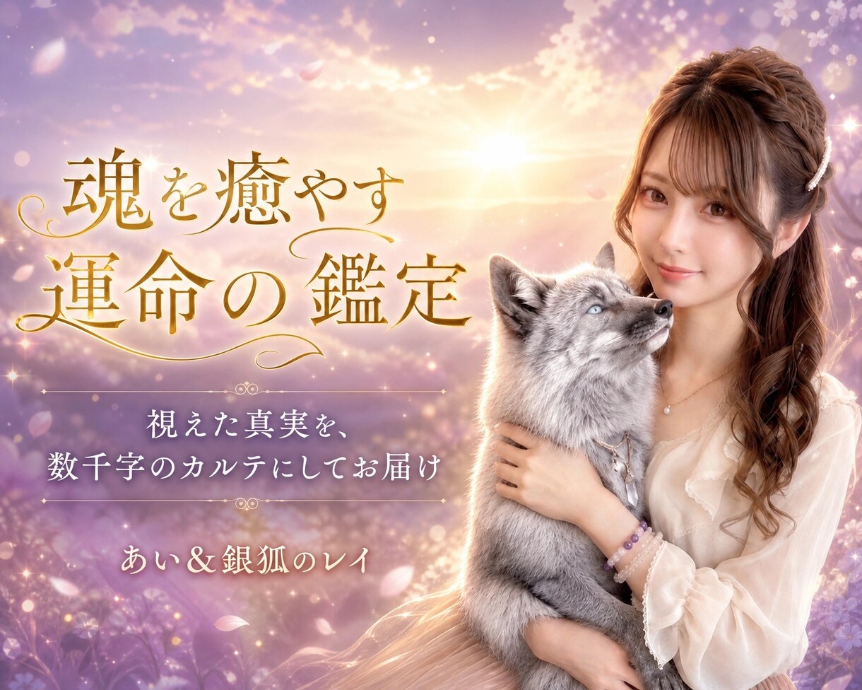 二魂一体◆レイが視抜き、あいが綴る魂の鑑定をします 銀狐レイが視抜く真実◆相談約1500件✨愛と信頼の徹底鑑定 イメージ2
