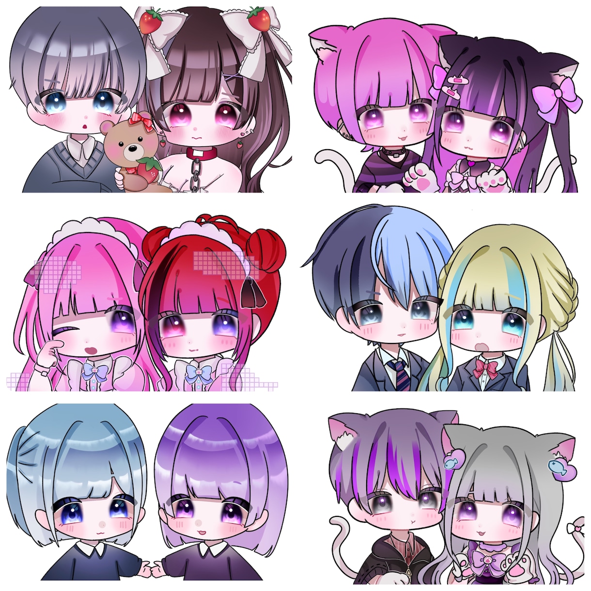 商用,ゲームのミニキャラ描きます きゅるんきらきらいらすと屋さん イメージ1