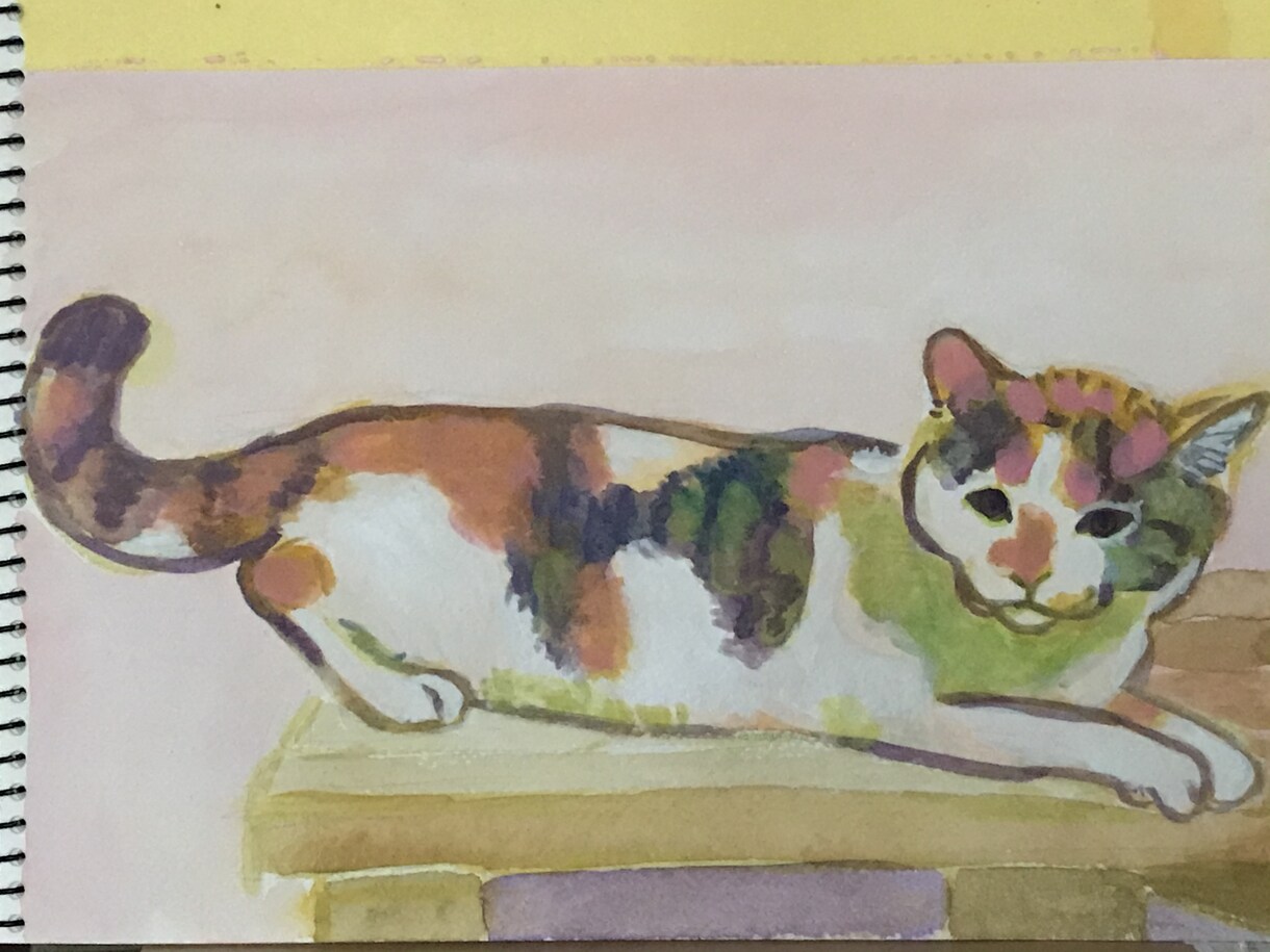 大切な家族、ペットや動物の絵を水彩で描きます 思い出を形に残したい方へ。モダンでカラフルな色彩の絵を イメージ5