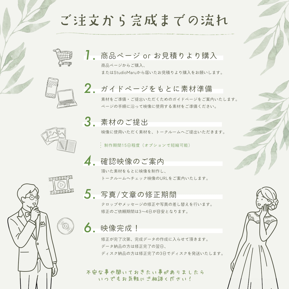 お二人の歩みを綴るプロフィールムービーを作ります 二人の歩んできた人生が、ゲストの心にやさしく届くムービー イメージ7