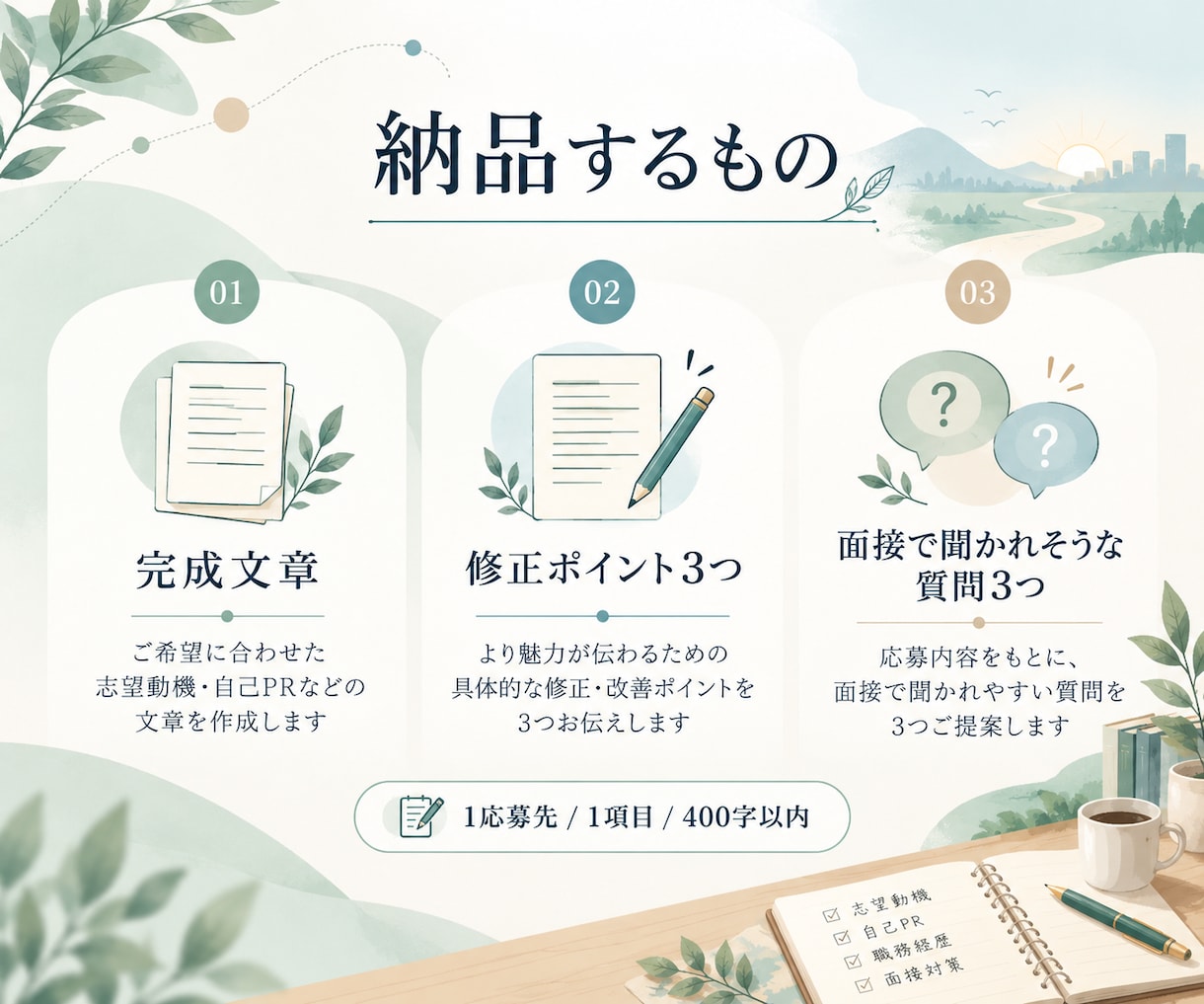 看護師の志望動機・自己PRを添削します 看護師10年。経験を面接で話せる文章に整えます イメージ2