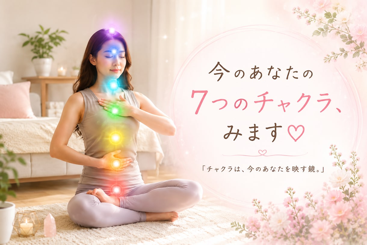 今のあなたのチャクラ、みます チャクラは、今のあなたを映す鏡。心とエネルギーの状態を紐解く イメージ1
