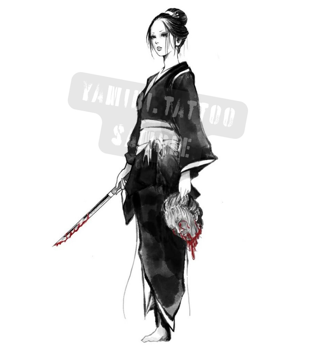 タトゥーデザイン・ブラックアート 描きます 【和✕闇】タトゥーアーティストによるオリジナルアート イメージ3
