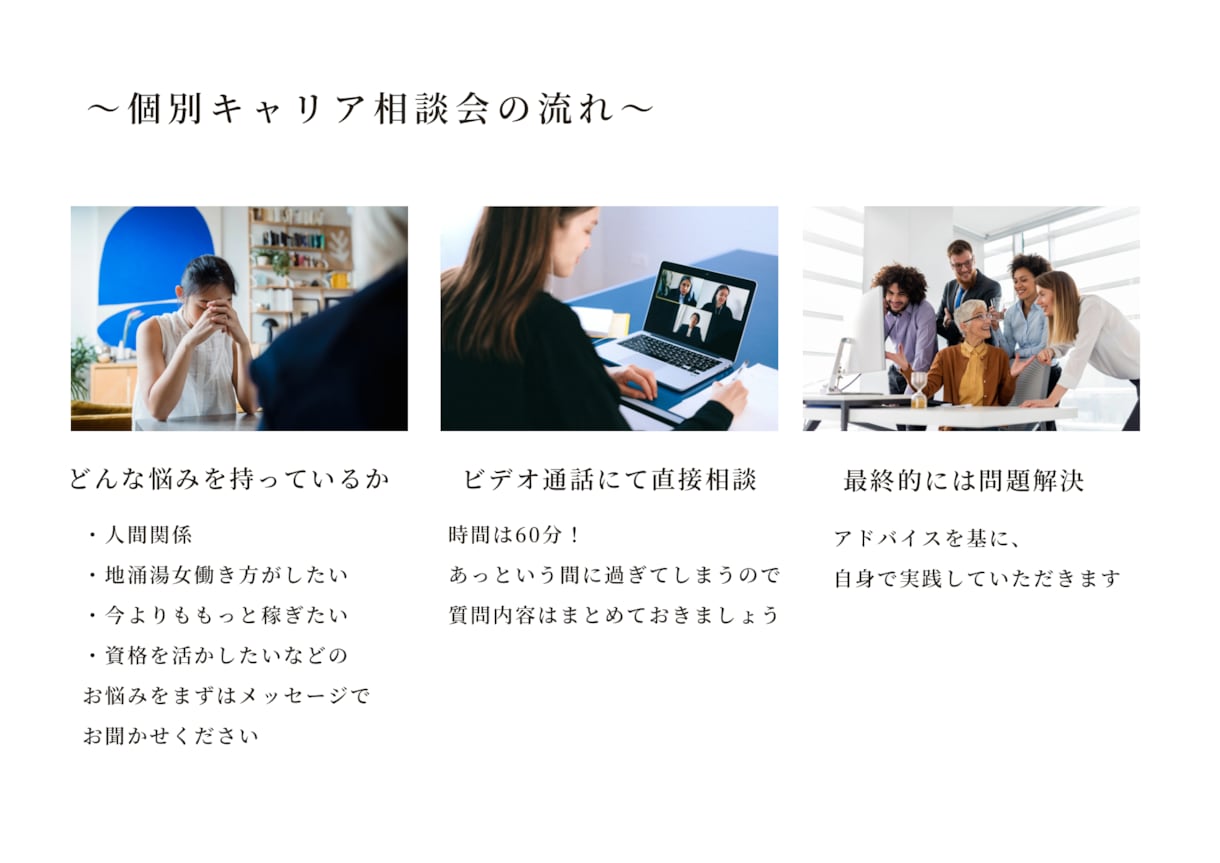 人間関係、時間に縛られたくない方へ相談に乗ります フリーランスになりたい栄養士さんを応援します！ イメージ2