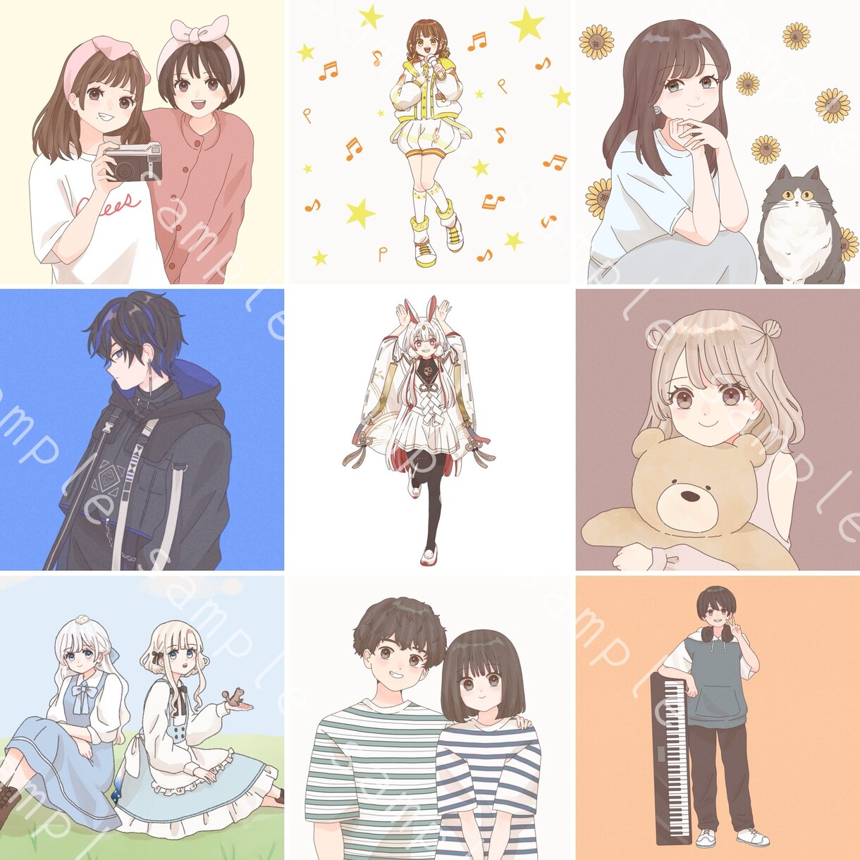 商用利用代込！淡くかわいいイラスト描きます ファッションやモチーフもの、描かせてください❁⃘ イメージ6