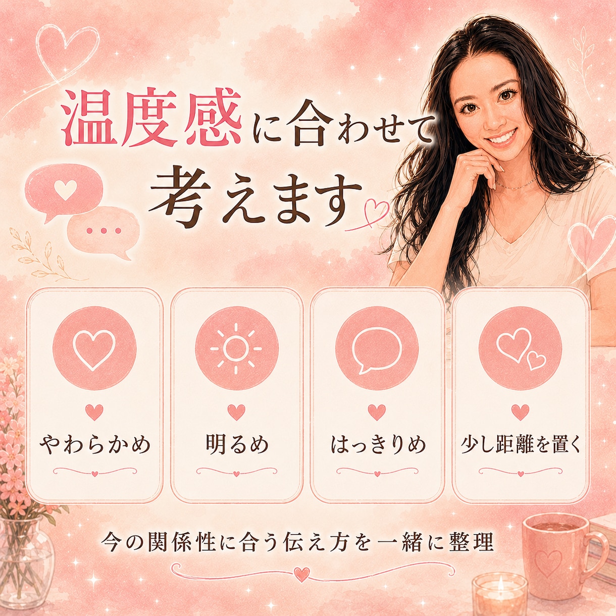 彼に送るLINE返信を本音で一緒に考えます 重くならず本音が伝わる彼への一文を女性目線で考えます イメージ4