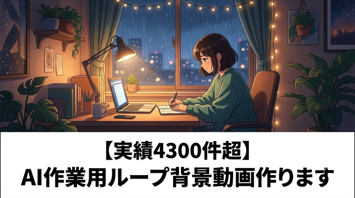 実績4300件超！エモい配信背景制作します AIでバズる作業用ループ背景動画・エモい配信背景！ イメージ1