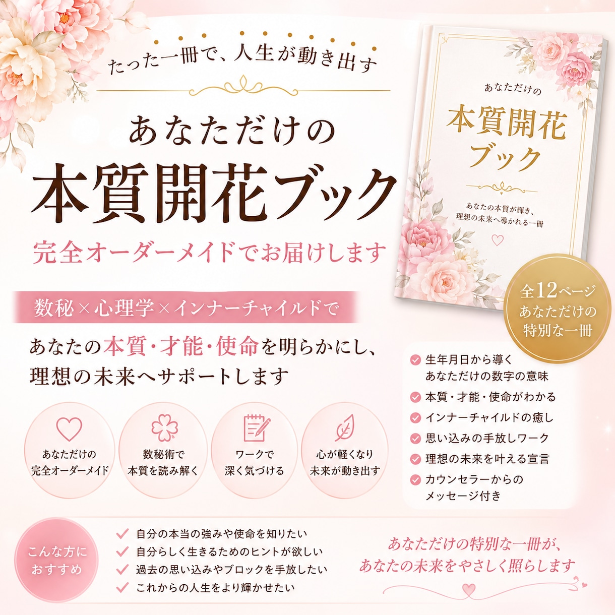 数秘×潜在意識であなたの本質を鑑定します あなたの強みと心のブロックを丁寧に紐解く イメージ1