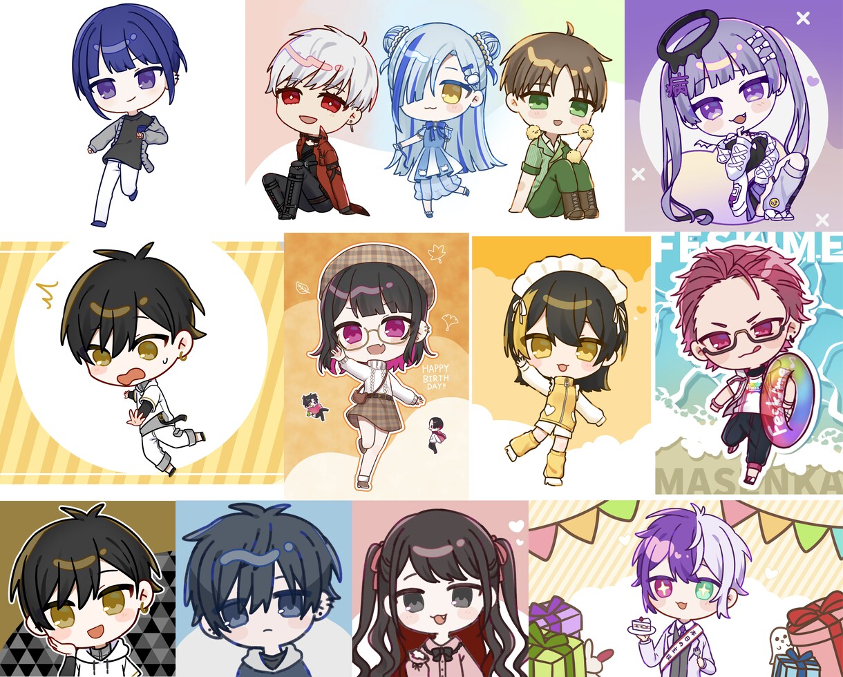 ミニキャラ/等身アイコンお描きします ご依頼が初めての方も大歓迎！即日対応します！ イメージ4