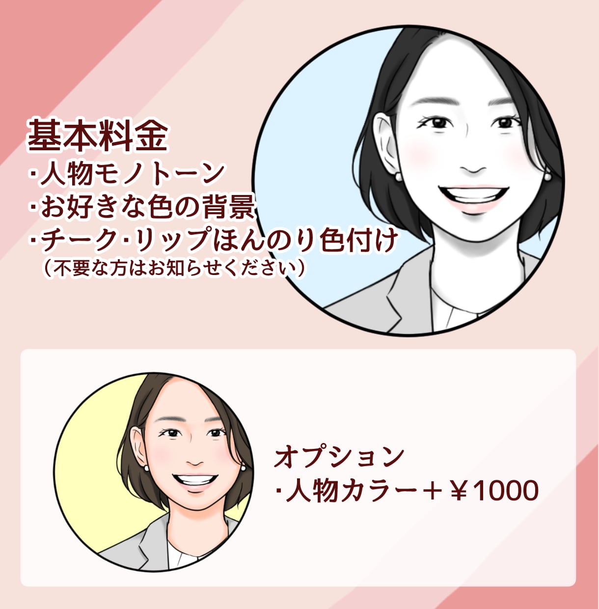美人アイコン【部分似顔絵】お描きします ■SNSなどのアイコン、名刺のワンポイントに！ イメージ3
