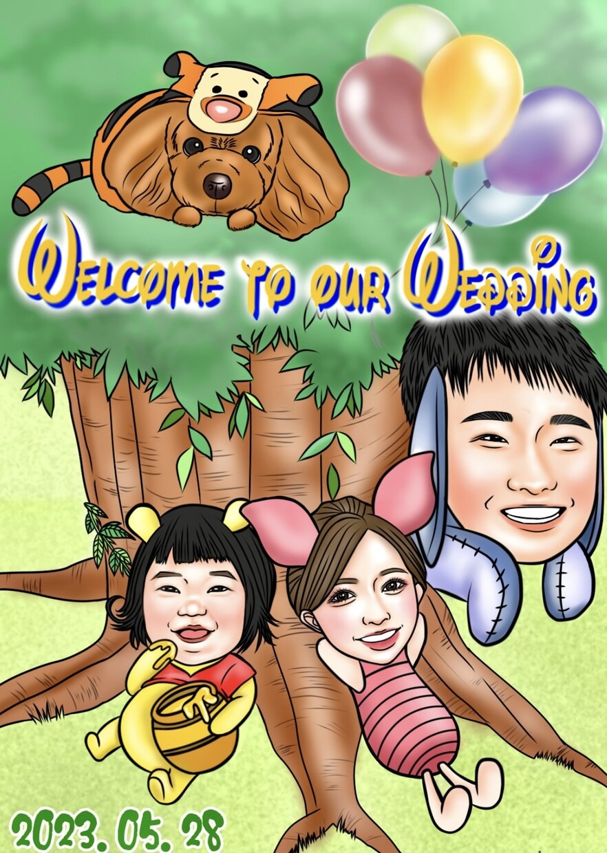 色鮮やか！！可愛い！！そんな似顔絵をお描きします 低コスト高クオリティをモットーに似顔絵を制作しております◎ イメージ4
