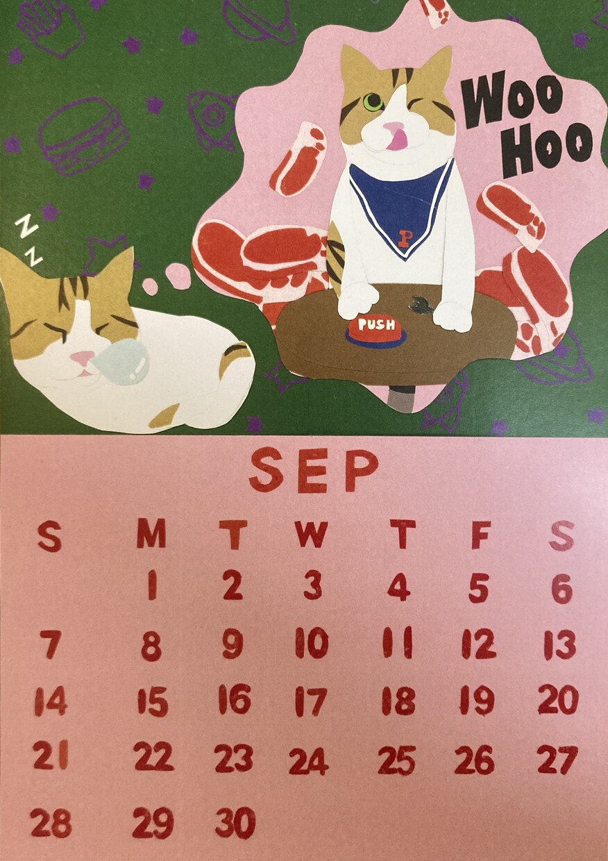切り絵アートの猫カレンダー販売してます 猫ちゃん好き以外の方にも！唯一無二のクリスマスプレゼント！ イメージ3