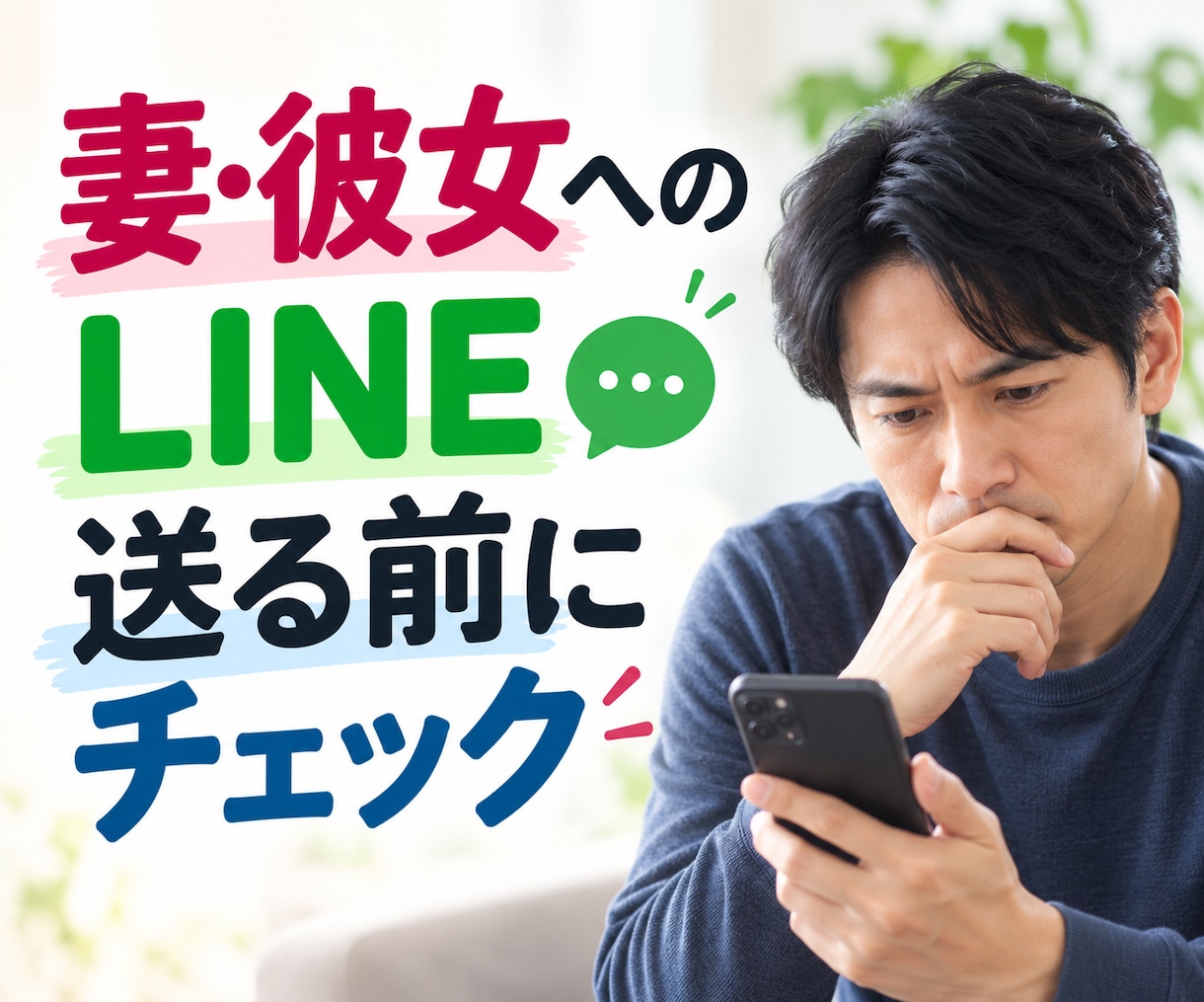 妻・彼女に送るLINE・メッセージを添削します 謝罪・関係修復など伝え方に悩む男性をサポート イメージ1
