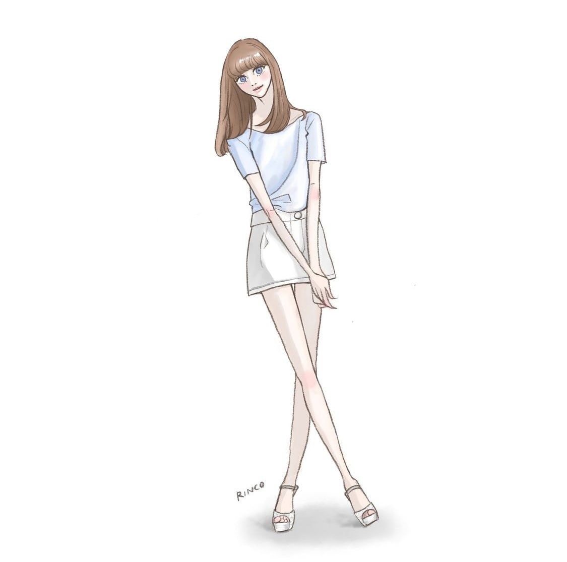 ファッション・アート寄りな全身イラスト描きます アパレルや化粧品用のリーフレットやWEB、LPなどに イメージ8