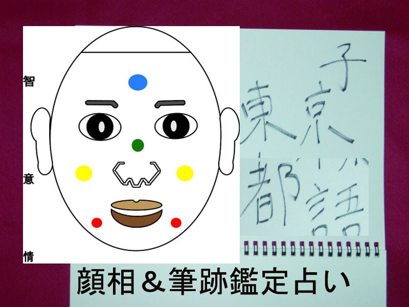 顔相鑑定いたします 顔のパーツを分析していろいろなものを判定します。 イメージ1