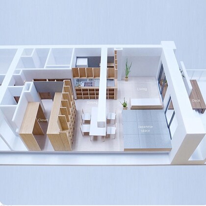 一級建築士が素材感を表現した住宅模型を製作しをます 設計意図や空間の魅力を伝える模型を丁寧に作成します イメージ7